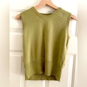 SOLD Light Sweater-Tank . Vintage . Mustard Green